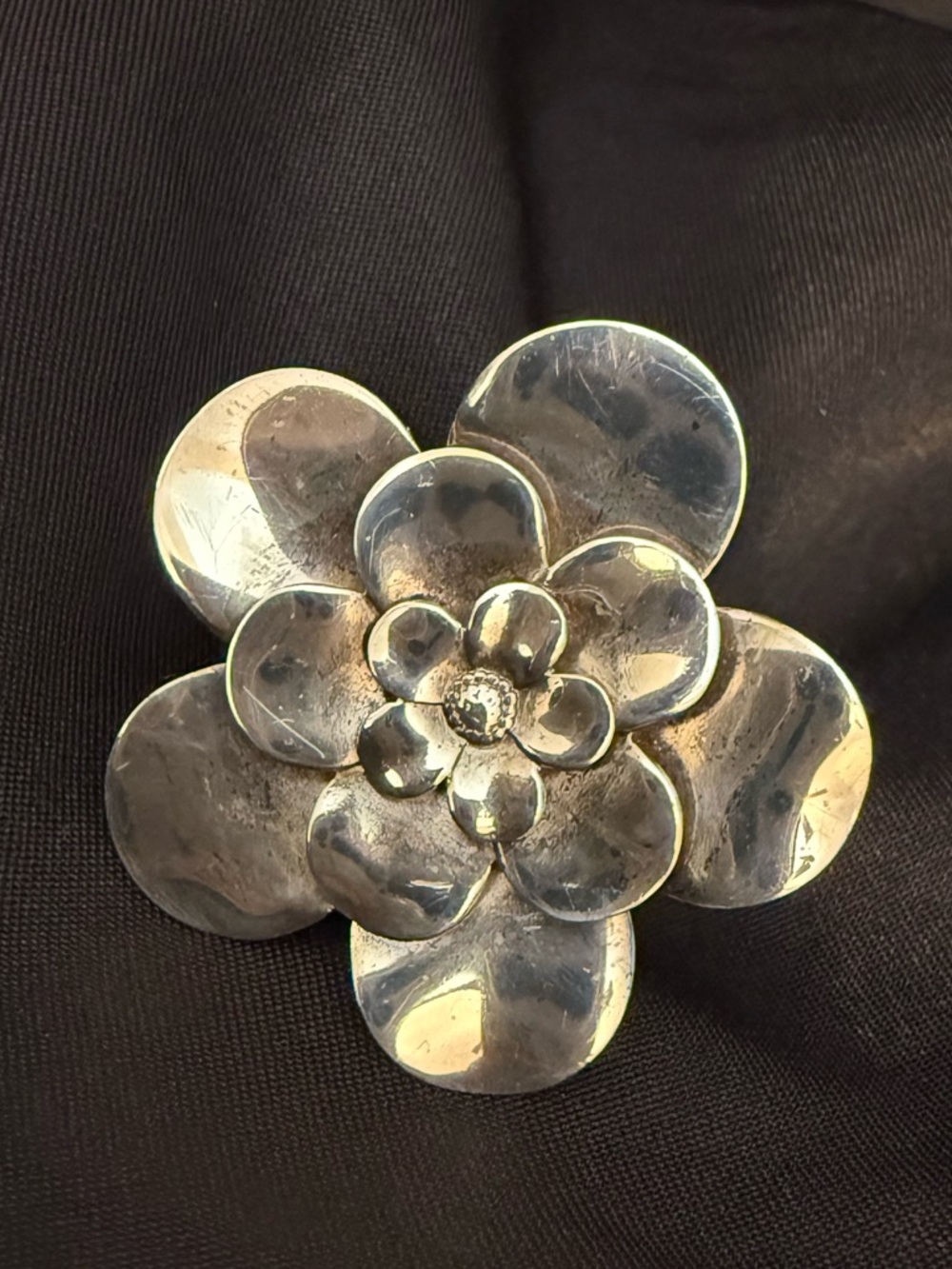 925 STERLING SILVER FLOWER RING size 6 Paola Valentini Italy